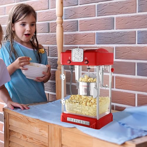 Pop Pup Popcorn Machine - 2.5oz Popper with Stainless-Steel Kettle, Serving Tray, Warming Light and Accessories by Great Northern Popcorn (Red) by Great Northern Popcorn Company - Image 2