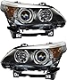 Garage-Pro Headlight Assembly Compatible with 2008-2010 BMW 528i 535i M5 550i Halogen, SedanWagon, Set of 2, Driver and Passenger Side, Clear Lens