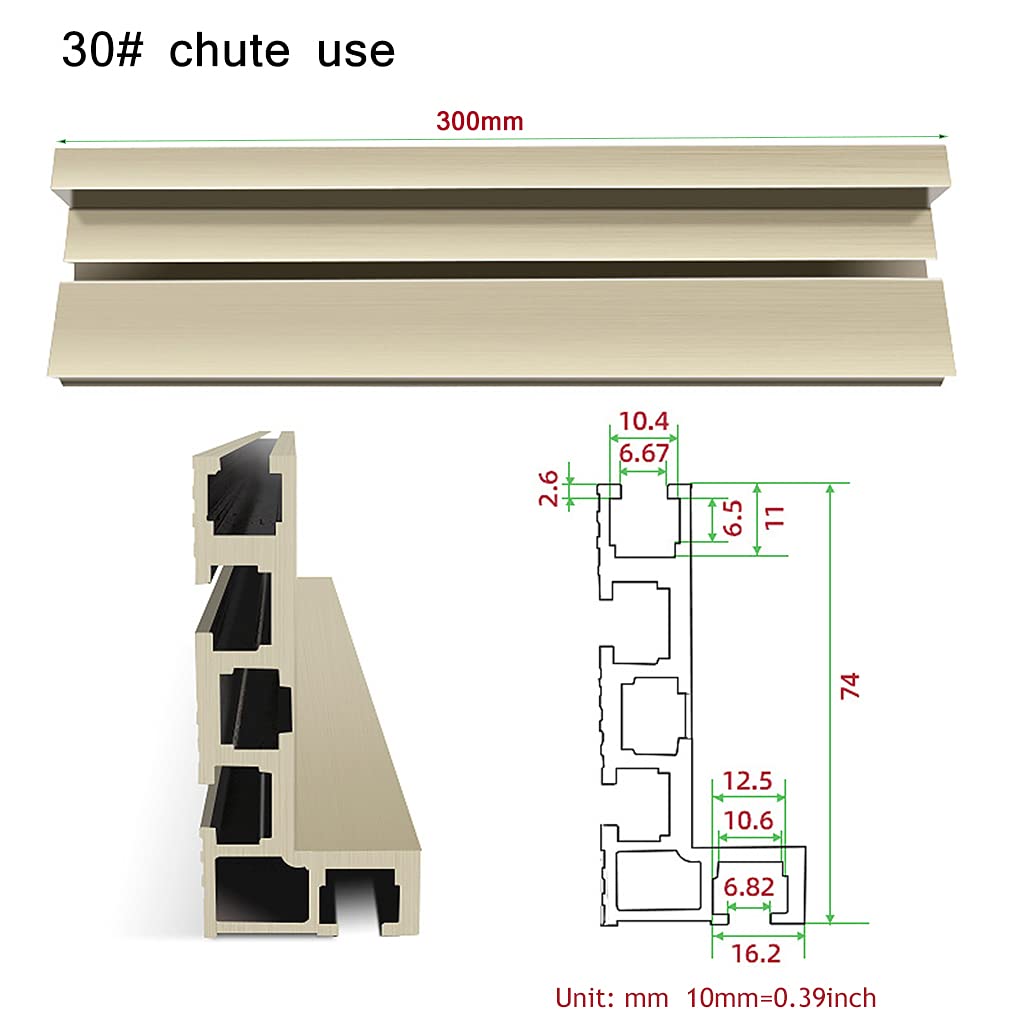 Buwei Machines à Bois Scie à Table de précision Jauge à onglets Tige de poussée Arrangement Arrêt de Table Règle Rapporteur Alliage d'aluminium Anti-Haute température