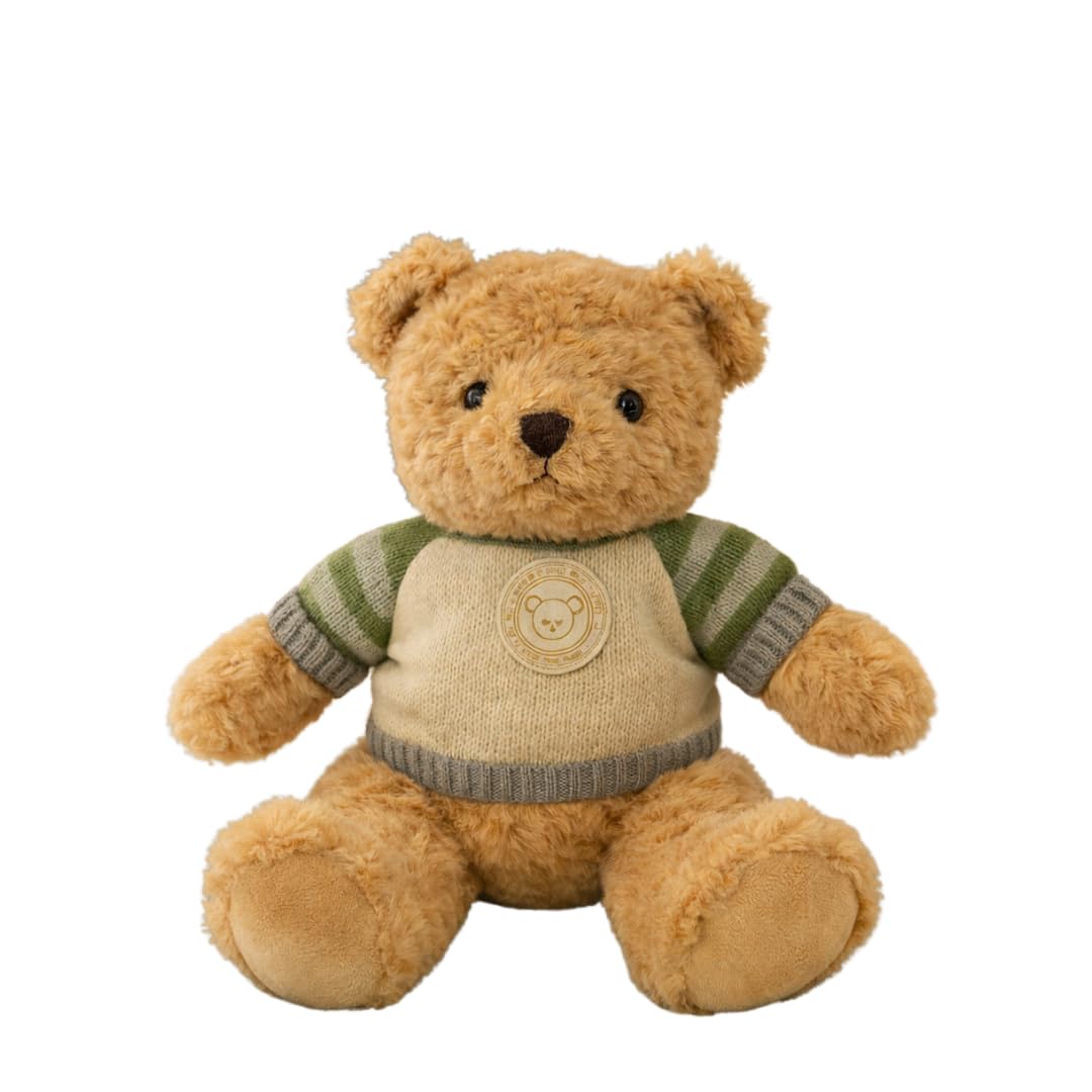 LEIGHT Orsacchiotto di Peluche Morbido con Maglione – 30cm Pupazzo Coccoloso per Bambini & Adulti, Regalo Perfetto & Decorazione Elegante (MAGLIONE ORSACCHIOTTO VERDE)