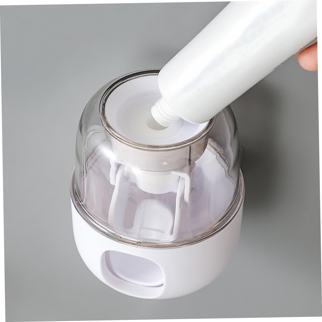 IWOWHERO 1pc Nail- Toothpaste Dispenser Wall-Mounted Storage Rack Waterproof Facial Squeezer