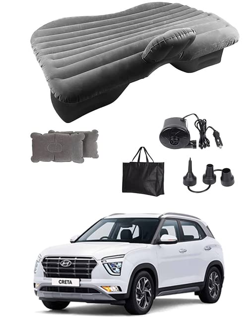 AYW Silver Inflatable Car Bed for Creta Universal for All Models