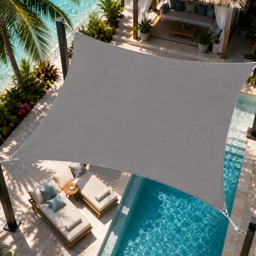 Utopia Home Sonnensegel 300 x 400 cm Wasserdicht- Rechteckig für Garten, Terrasse & Balkon...
