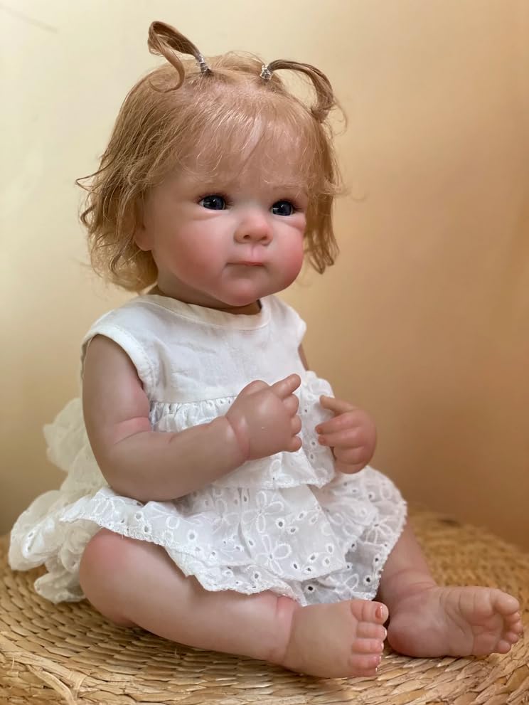 Muñeca bebé realista Bettie niña 18 pulgadas cuerpo completo silicona miniatura 1