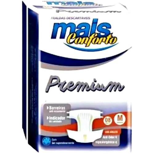 Fralda Geriátrica Mais Conforto Premium Tam M - 08 fraldas