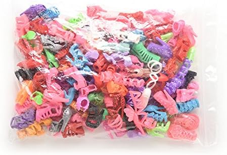 keepingup 60 Pairs Different High Heel Shoes Boots for Barbie Doll Dresses Clothes