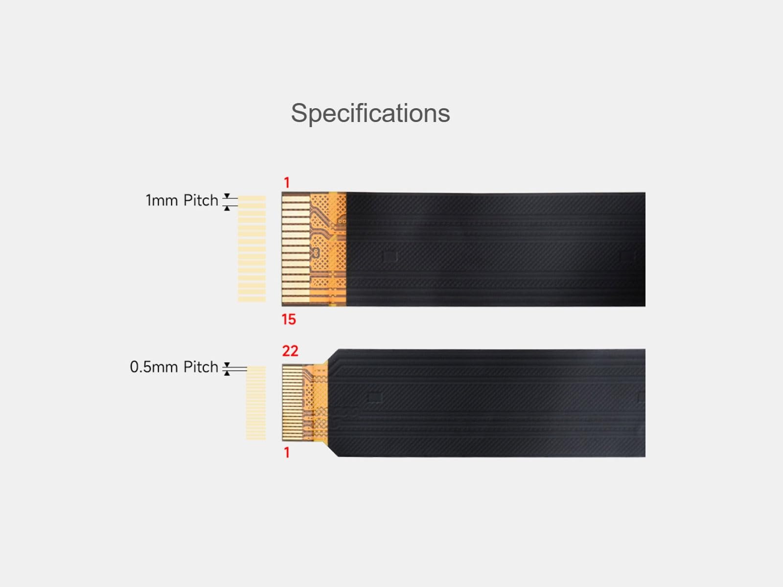 DSI FPC - Cable flexible para Raspberry Pi 5, 22 pines a 15 pines, cable de pantalla Pi5, adecuado para pantallas DSI, lámina de blindaje EMI, transmisión de señal más estable (500 mm)