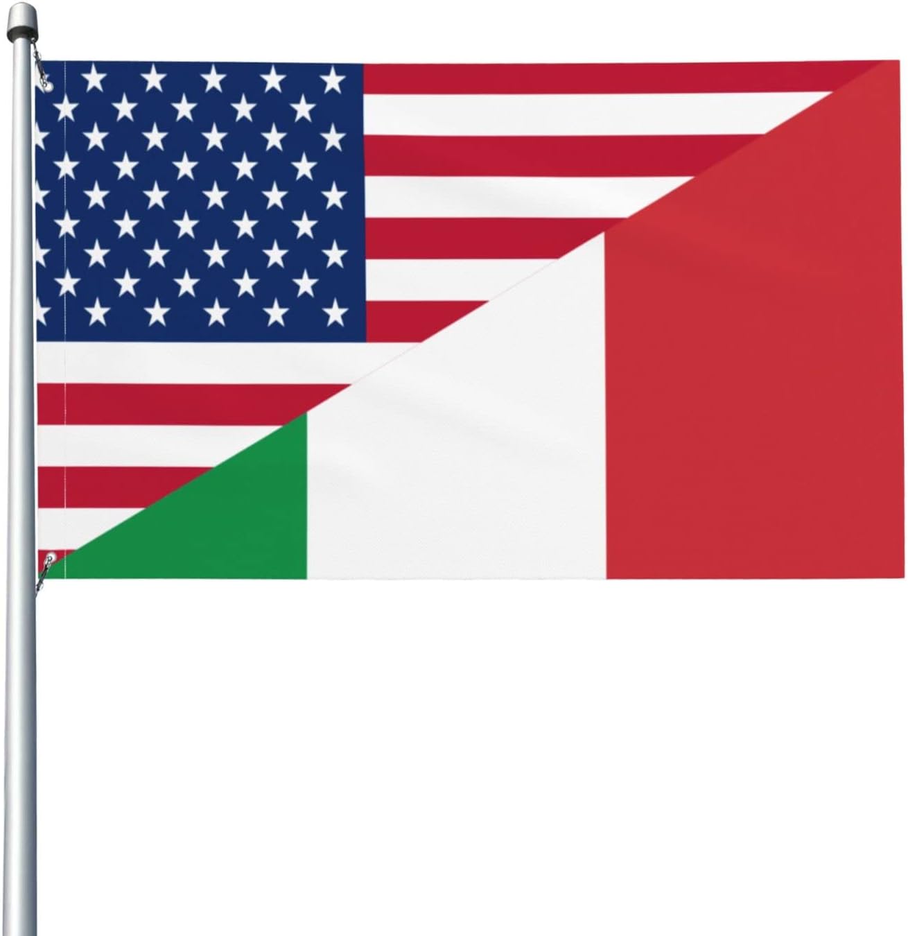 Italian American Flag Flag 3X5 Ft - UV Fade Resistant - Garden Yard Flag Outdoor Flag with Grommets