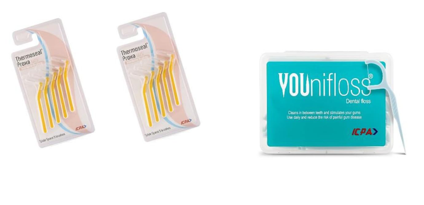 ICPA Wide Space Interdental Brush(PAck of 2) & Younifloss (PK1) |Easy Cleaning between teeth| Oral Hygiene Combo-image-23