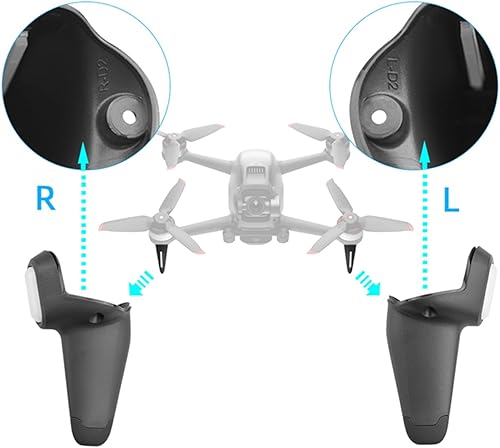 Miniatura 3 de SeiZed Piezas de reparación de drones, pierna de tren de aterrizaje para DJI FPV Combo de reemplazo de pies izquierdo derecho tren de aterrizaje