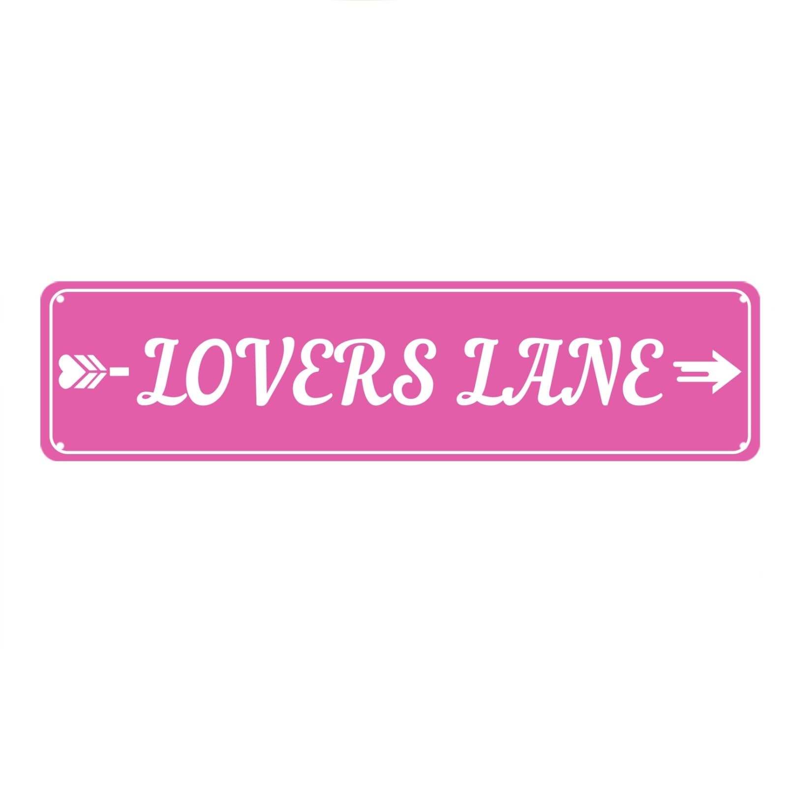 peiyeety Lovers Lane Vintage Street Sign | Rustic Love Themed Wall Decor Retro Metal Plaque for Home Bedroom Garage Bar Farmhouse Patio Man Cave Waterproof Durable Wall Art 4x16 Inch