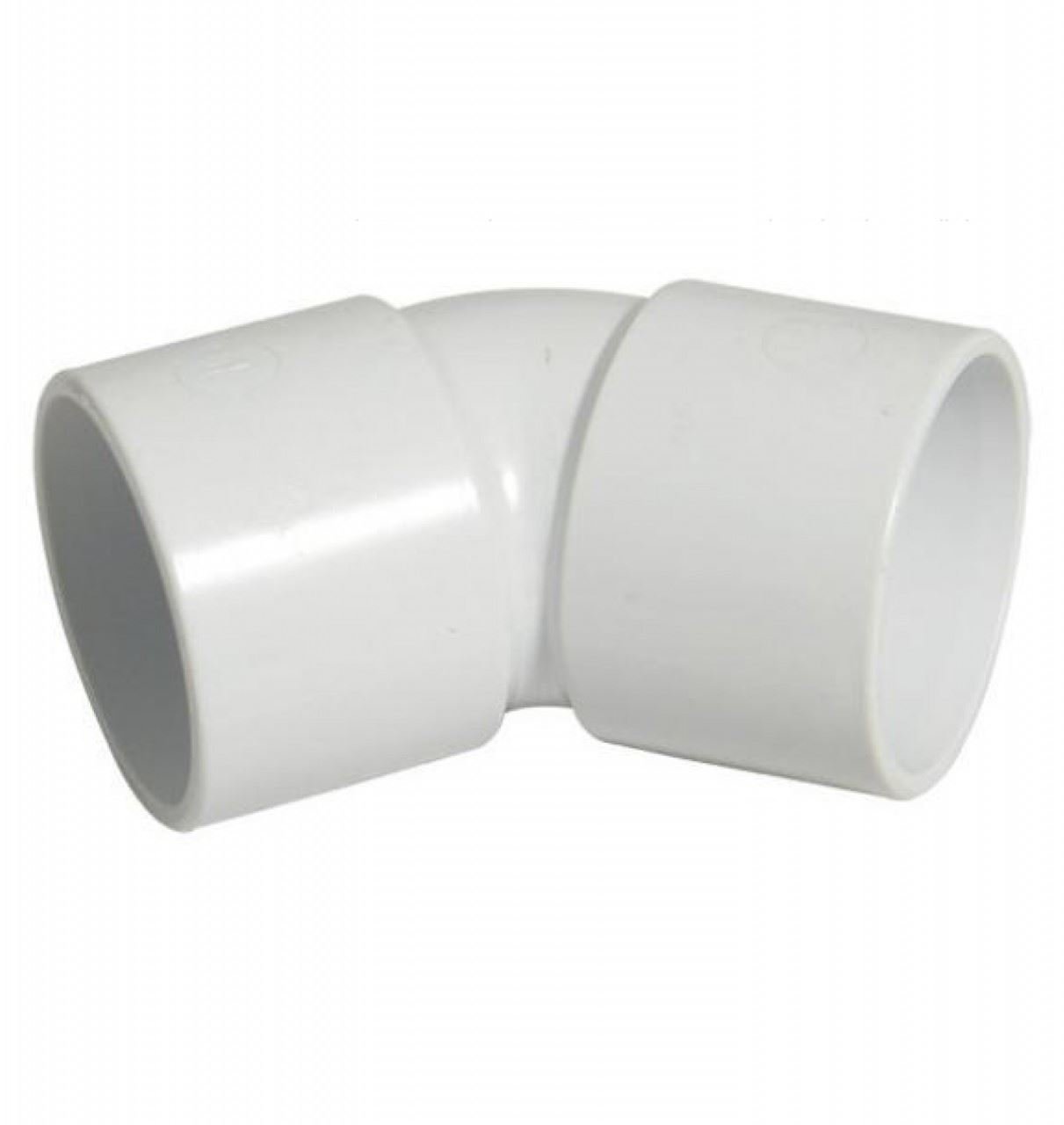 FLOPLAST Solvent White 135 Degree 40mm (43mm) Waste Bend - Bag of 2