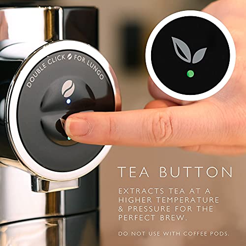 Dualit Café Plus Coffee Capsule Machine - Nespresso Compatible Capsule Machine - Espresso and Lungo Functions - Tea Maker & Espresso Machine - 40 second start up time 4 Gallery Image Dualit Café Plus Coffee Capsule Machine - Nespresso Compatible Capsule Machine - Espresso and Lungo Functions - Tea Maker & Espresso Machine - 40 second start up time 4 Gallery Image