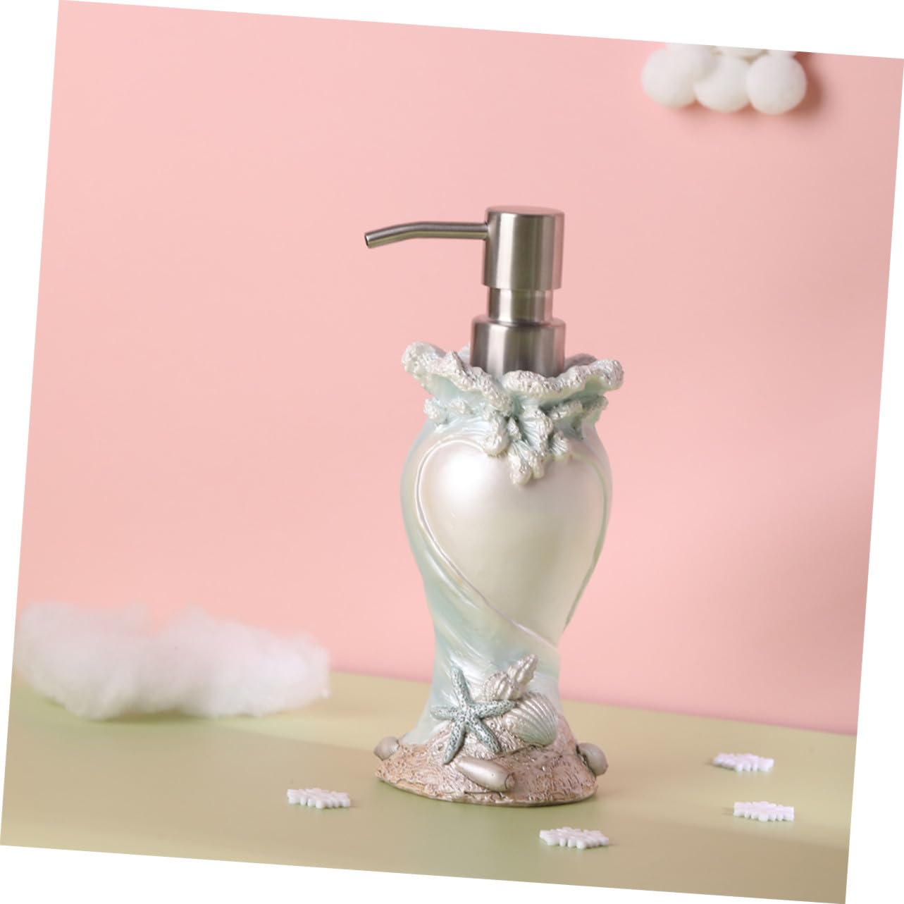 Dispenser di Sapone con Pompa in Acciaio Bottiglia Ricaricabile per Doccia e Lozione Design Ispirato per Bagno e Cucina Facile da Premere ed Elegante