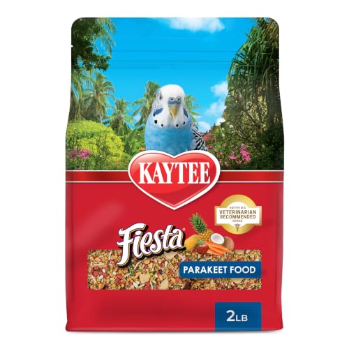 Kaytee Fiesta Parakeet Bird Food, Nutritious and Fun Blend, Supports Skin, Feather, Digestion, Brain...