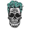 Lapjes Appliqués Geborduurde Día de los Muertos schedel Strijkpatch Calavera – Mexicaanse Suikerschedel Sugar Skull Patch – Strijk- of Naaiapplicatie – 55x90mm