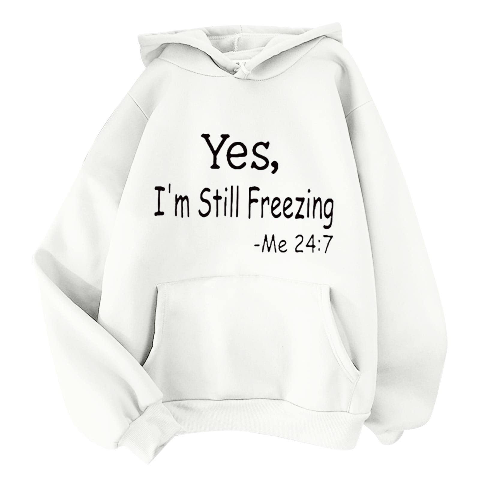 Women's Print Long Sleeved Sweatshirt Blouse Pullover Solid Color Hooded Sweatshirts Women Hoodie