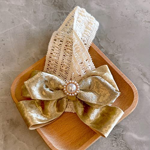 Hot&Sattion 3Pcs Baby Christmas Red Velvet Headbands Hairbands Hair Bow Elastics Handmade Hair Accessories for Baby Girls Newborn Infant Toddlers Kids4