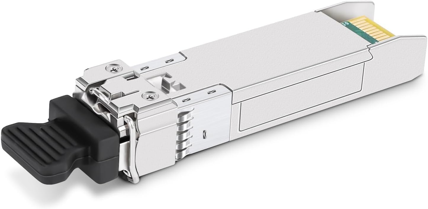 QSFPTEK 10Pack 10GBASE-SR 10G SFP+ Transceptor LC Port Mini-GBIC Multimodo 850nm, 300M, DDM para Cisco SFP-10G-SR, Ubiquiti UF-MM-10G, Mikrotik, D-Link, Supermicro, Linksys