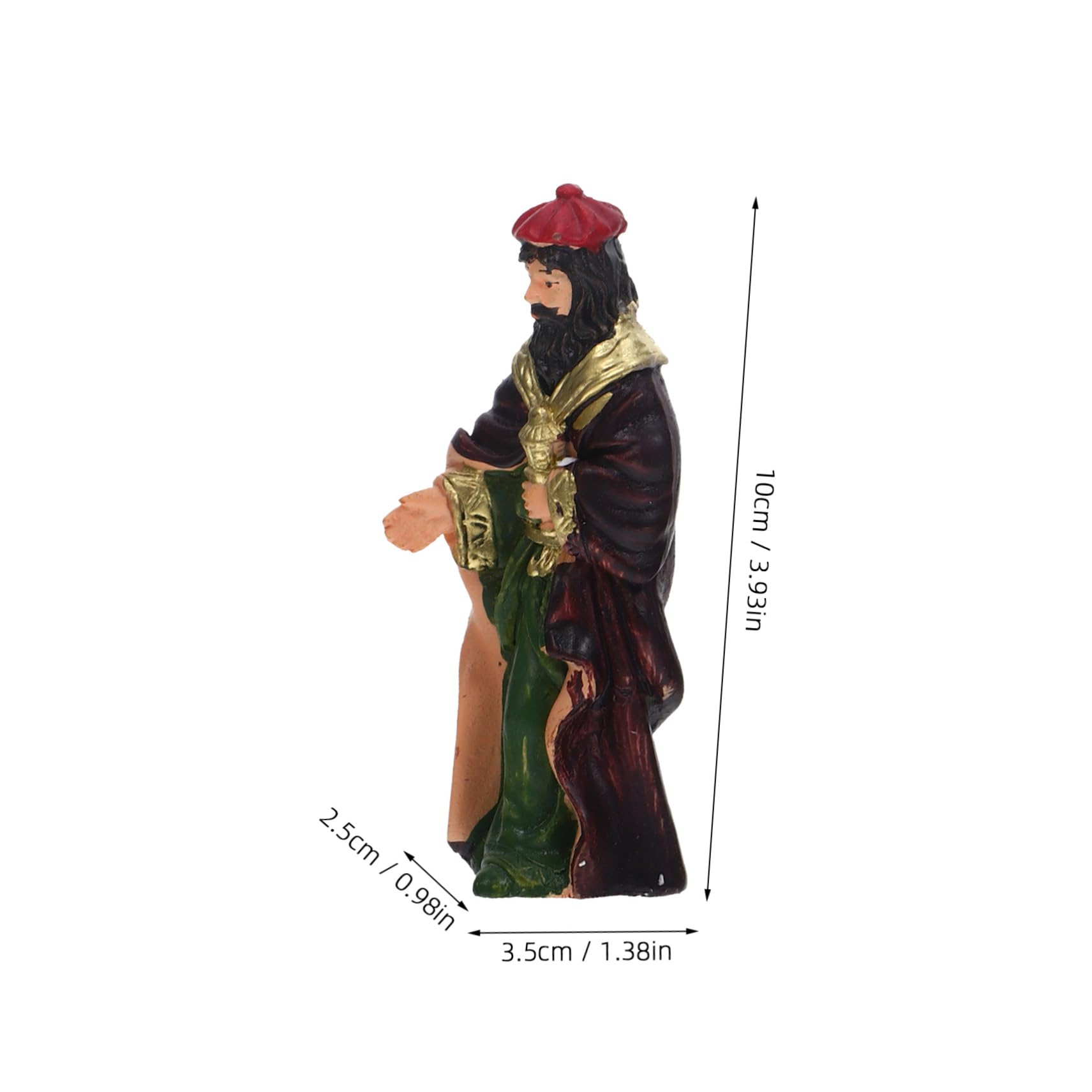 TOPBATHY 2 Juegos de Estatuas de Resina del Nacimiento de Jesús Pesebre para Navidad Juego de Figuras Decorativas de La Natividad