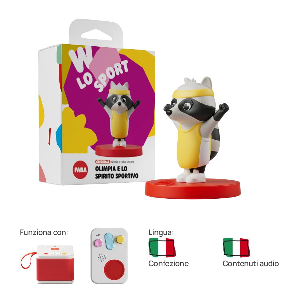 FABA Personaggio Sonoro – Olimpia e lo Spirito sportivo – Storie e fiabe sonore per bambini e bambine 5-10 anni - Ascoltabile Raccontastorie, gioco educativo versione italiana