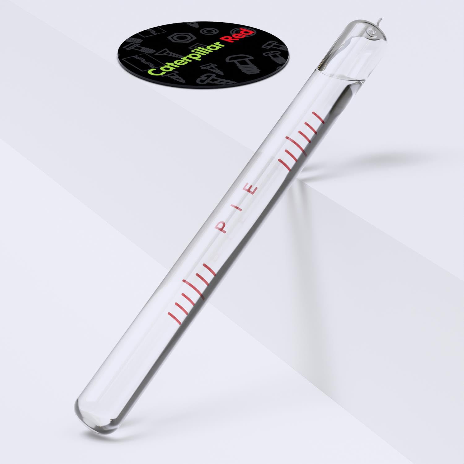 Ersatz-Glaslibelle für Wasserwaage, mit Spitze, 100 mm x 9,5 mm - klar
