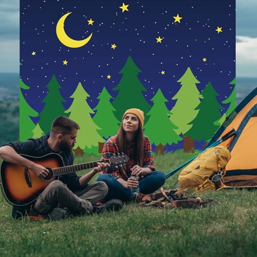 Fondo Fotográfico para Camping Bosque 8x10 ft miniatura 3