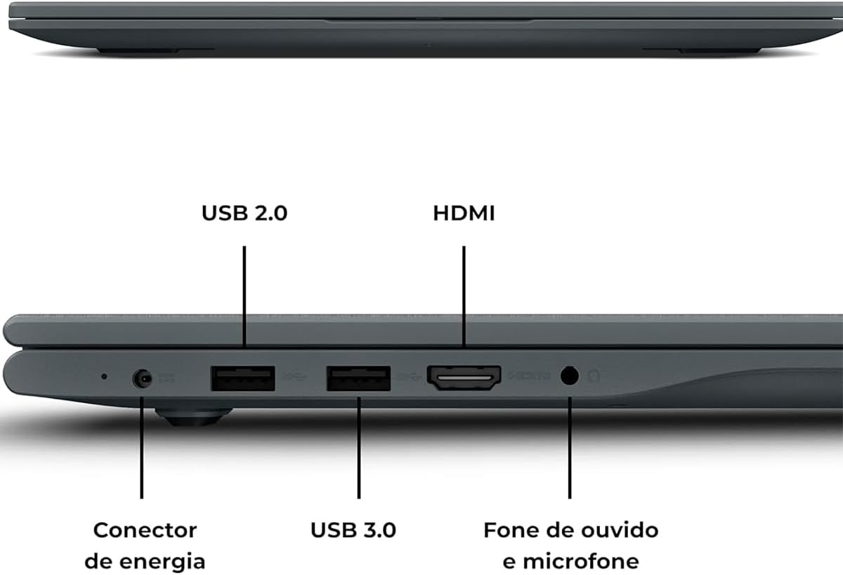 Notebook Vision C 14.1'' HD Celeron N4020 4GB SSD 128GB eMMC Windows 11 Pro Cinza - C4128AP-14 6 51C66m2v1dL. AC SL1200