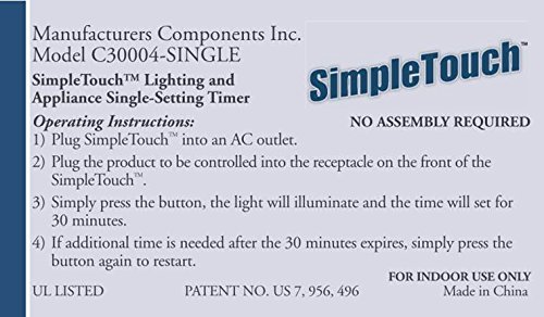 Simple Touch 2 Pack C30004- Single Setting Original Auto Shut-Off Safety Outlet, 30 Minute Setting For Curling And Flat Iron Hair Straightener #TOP4