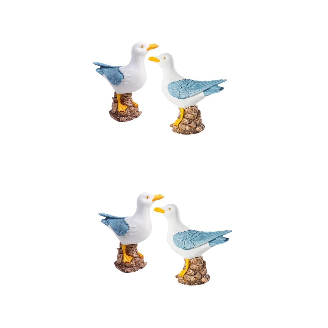 Statue de mouette en résine Luxshiny de style marin pour une décoration raffinée