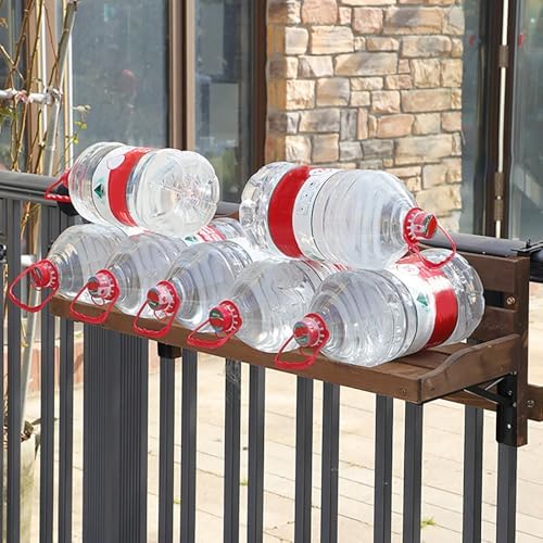 Foldable Balcony Hanging Table Space Saving Wall Mounted Bistro Table for Balcony Railing Easy to Install 60cm 23.6in Outdoor Patio Table Perfect for JNHWll Spaces