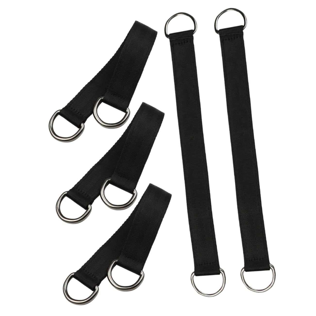 HEMOTON 5 Series Swing -Hebilla Strap Balancearse Reemplazo D- SOGA Exterior Correas De Columpio Correas De Hamaca para Arboles Poliéster Black 5 Piezas X 5
