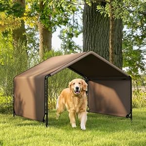 PawHut Dog Tent, Portable Dog Shelter, Water Resistant Dog Beach Tent for Shade Protection, Outdoor, Garden, Patio, Backyard, Brown PawHut Dog Tent, Portable Dog Shelter, Water Resistant Dog Beach Tent for Shade Protection, Outdoor, Garden, Patio, Backyard, Brown