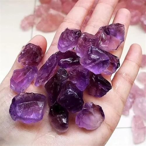 XUQULI 200 g de Piedra áspera áspera áspera Piedra Amatista Piedra aplastada Piedras de Chakra sanador
