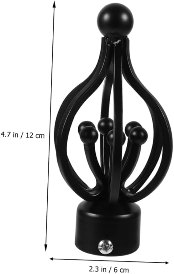 Cabilock 4pcs Decorative Curtain Rod End Caps Twisted Cage Finials for Window Rods Stylish Installation Material