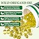 Oregano öl Softgels, 2-in-1 6000 mg Oreganoöl Kapseln mit Schwarzkümmelöl, 165 mg Carvacrol, leicht zu schlucken, 120 Stück