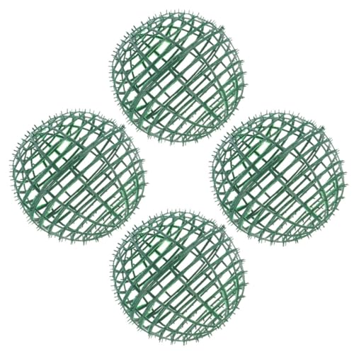 LALAFINA Supports Topiaires Plastiques 25 Cm, Lot de 4 Cadres Sphériques pour Boules Artificielles, Accessoires Déco Mariage et Jardin, Cage à Balles pour...