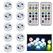 Produktbild Electrely Unterwasser LED Lichter tauchende licht Wasserfeste LED Wasserdicht LED Mini Licht LED Akku-Licht Motor führte die Licht Partei mit der Fernbedienung für die Dekoration (10pack