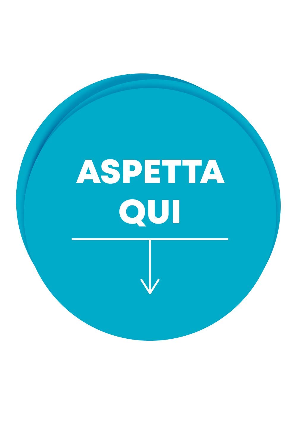 Kit 3 adesivi per pavimento per la sicurezza - Adesivi ASPETTA QUI per la segnaletica da terra | Certificazione antiscivolo R10 (Bollone con Freccia Azzurra 40x40cm)