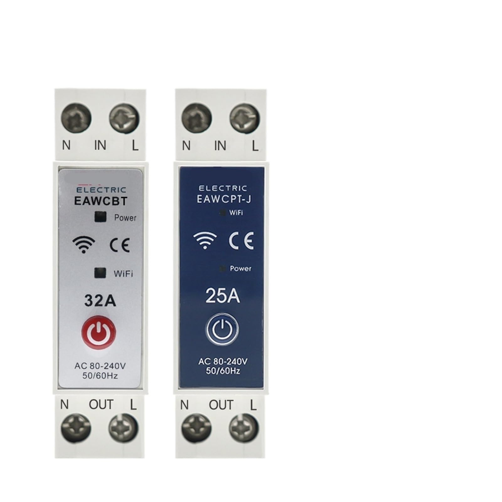 Disjoncteur intelligent WiFi 1P+N 63A compteur énergie KWh et commutateur de relais Smart Life