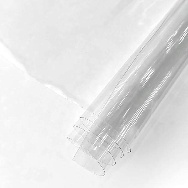 HYANG Transparent PVC Super Clear Holographic Vinyl Sheets 1 Roll 11.8''x47'' (30cmx120cm) for DIY Bows Earrings Bags DIY Crafts Making (HY-101)