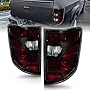AmeriLite for 2006-2008 Honda Ridgeline Black Bezel Midnight Red OE-Style Replacement Tail Light Assembly - Driver and Passenger Side