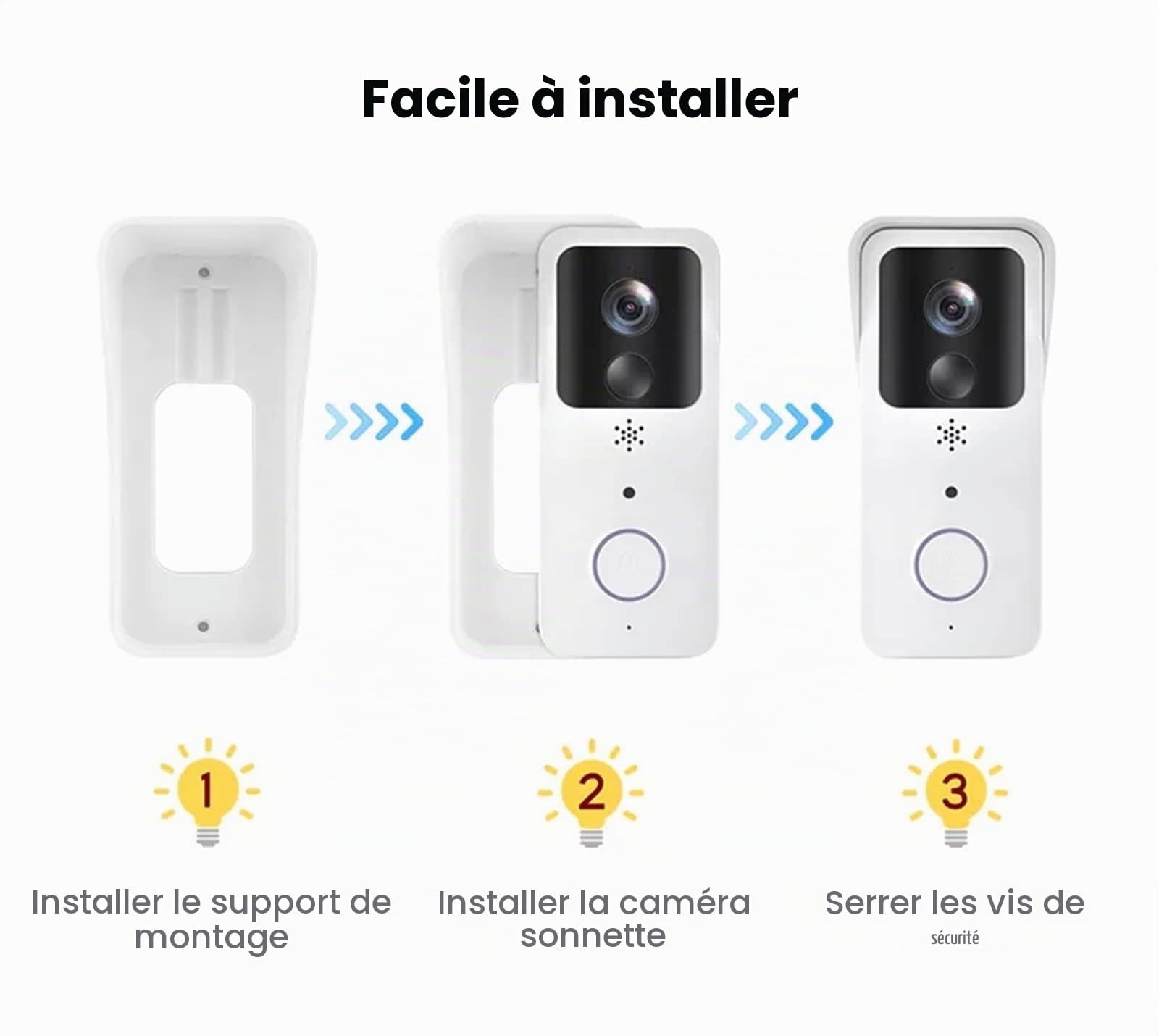 5G 2.4G Wifi Sonnette Vidéo 1080P Tuya Interphone Sans Fil Extérieur Intelligent Sonnette De Porte Sans Fil Étanche Caméra De Sonnette Sans Fil, Audio Bidirectionnel, Vision Nocturne, Étanche IP65