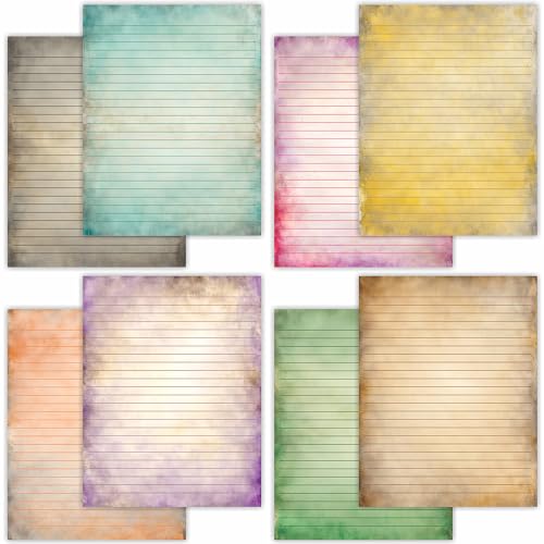 PARTH IMPEX 56 Sheets Vintage Lined Writing Paper 8.5x11 - Letter Size Ruled Stationery Rustic Old...