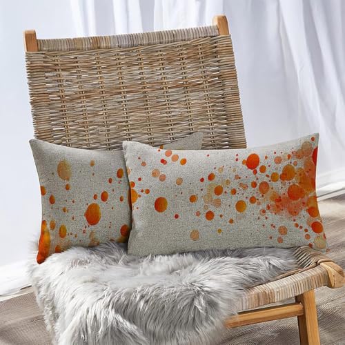 Housse de coussin lin 70x50cm imperméable taie oreiller extérieur blanc