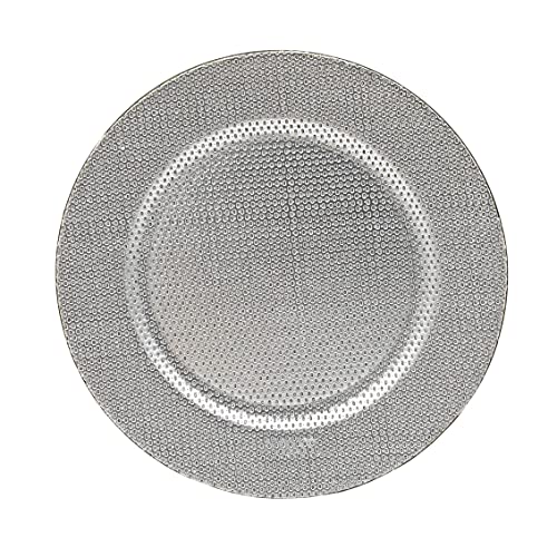 Set de 4 platos base Godinger plateado acrílico miniatura 2