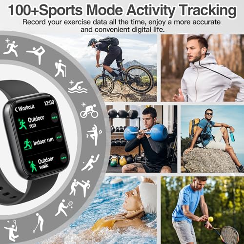 Image of Smart Watch for Women Men with Bluetooth Call, Alexa Built-in Smartwatch, 1.83 inchDIY Dial Fitness Watch with Sleep Heart Rate Monitor, 110+ Sport Modes, IP68 Waterproof Watch Compatible with Android iOS