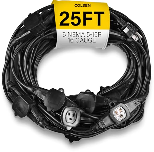Prise multiple Nema 5-15R résolvant le manque de prises murales avec fil de 25ft