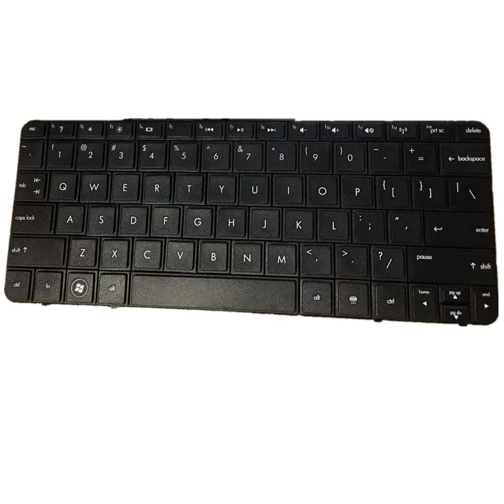 Teclado HP Compaq Mini 110-3500 en inglés de repuesto negro 3