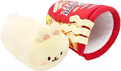 Miniatura 3 de Anirollz 15 cm de felpa oficial con diseño de Nissin Cup Noodle + Top Ramen Suave, blando, cálido, lindo, cómodo, seguro Almohada con cachorro,